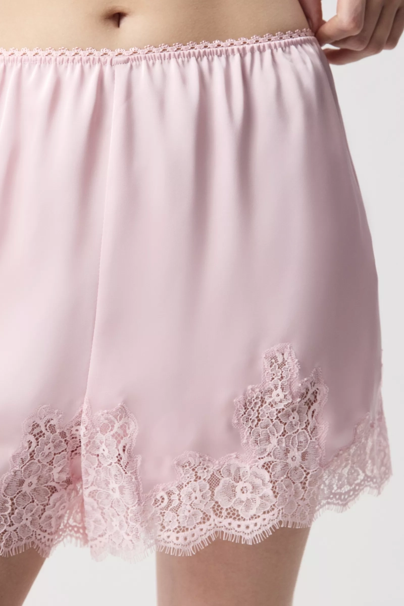 Шорты из сатина с кружевом Charmstore, цвет: нежно-розовый, 115-56360-236 купить онлайн