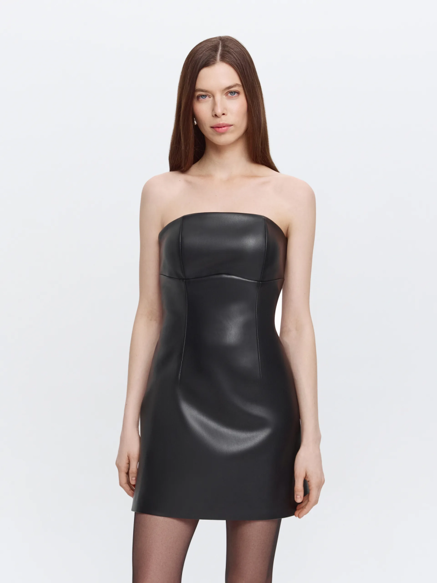 Платье из экокожи