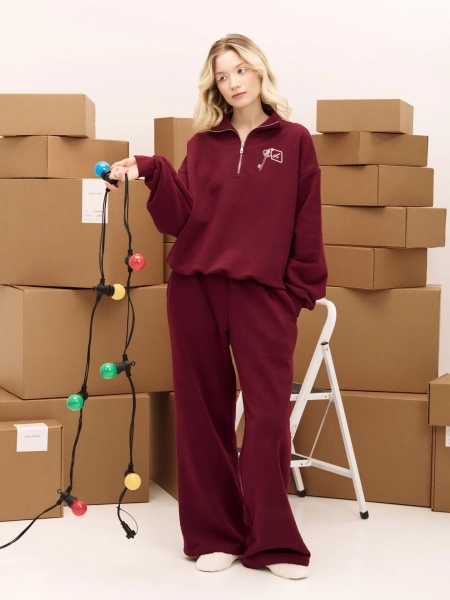 Брюки "KEY" MIARTLAND, цвет: Бордовый, НФ-00000593 купить онлайн