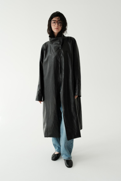 Тренч кожаный