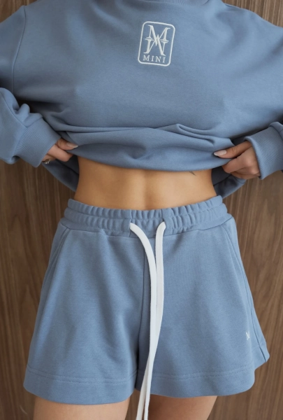 Свитшот укороченный "Воздух" Мини, цвет: индиго, НФ-00000473 купить онлайн