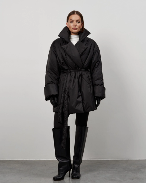 Пуховик PUFFER COAT SHORT BLACK