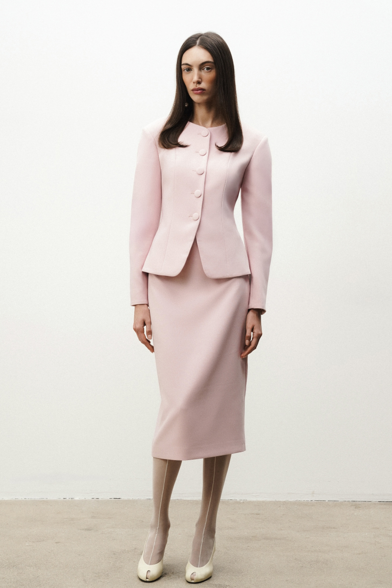 Юбка прямая миди Charmstore, цвет: розовый,  купить онлайн