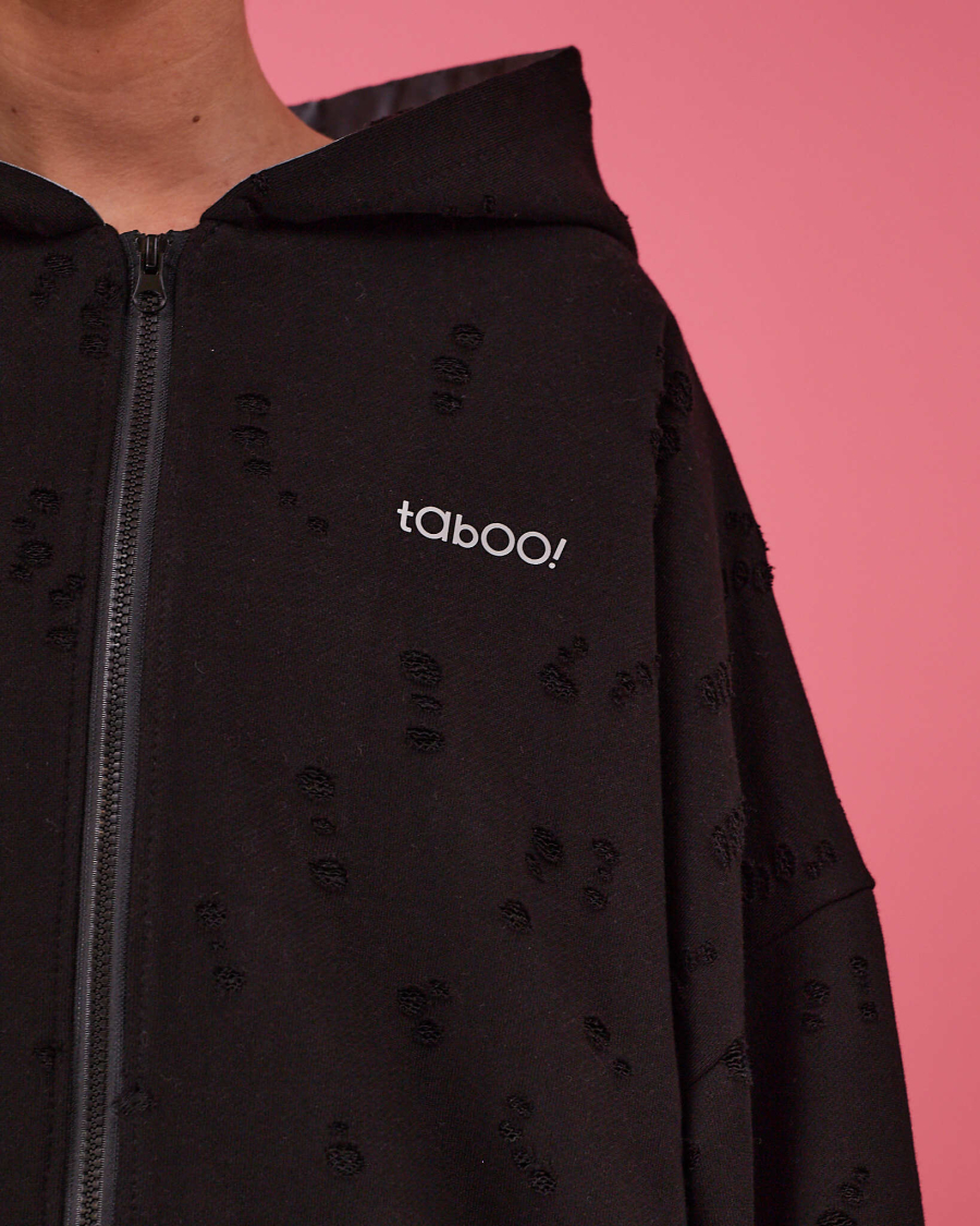 Табуха на молнии рванка TABOO, цвет: Черный, Tz18 купить онлайн
