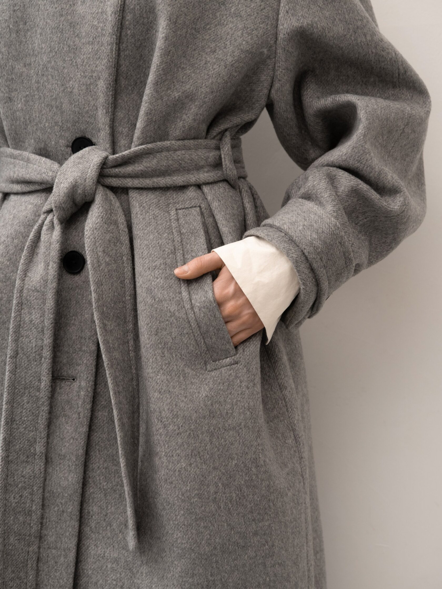 Пальто с поясом TRES, цвет: серый, НФ-00002719 купить онлайн