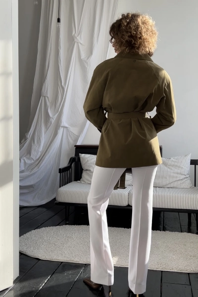 Укороченный тренч Y.SO, цвет: Khaki,  купить онлайн