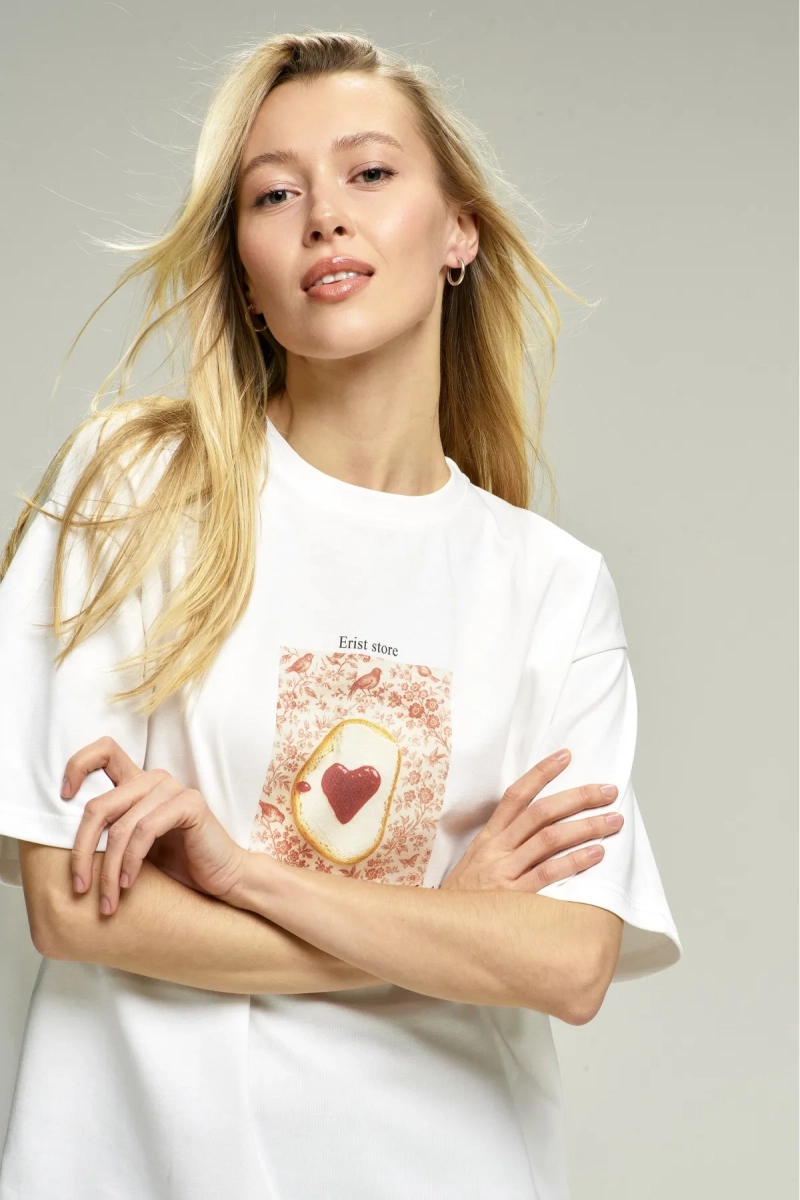 Футболка Breakfast White Erist store, цвет: белый, НФ-00002920 купить онлайн