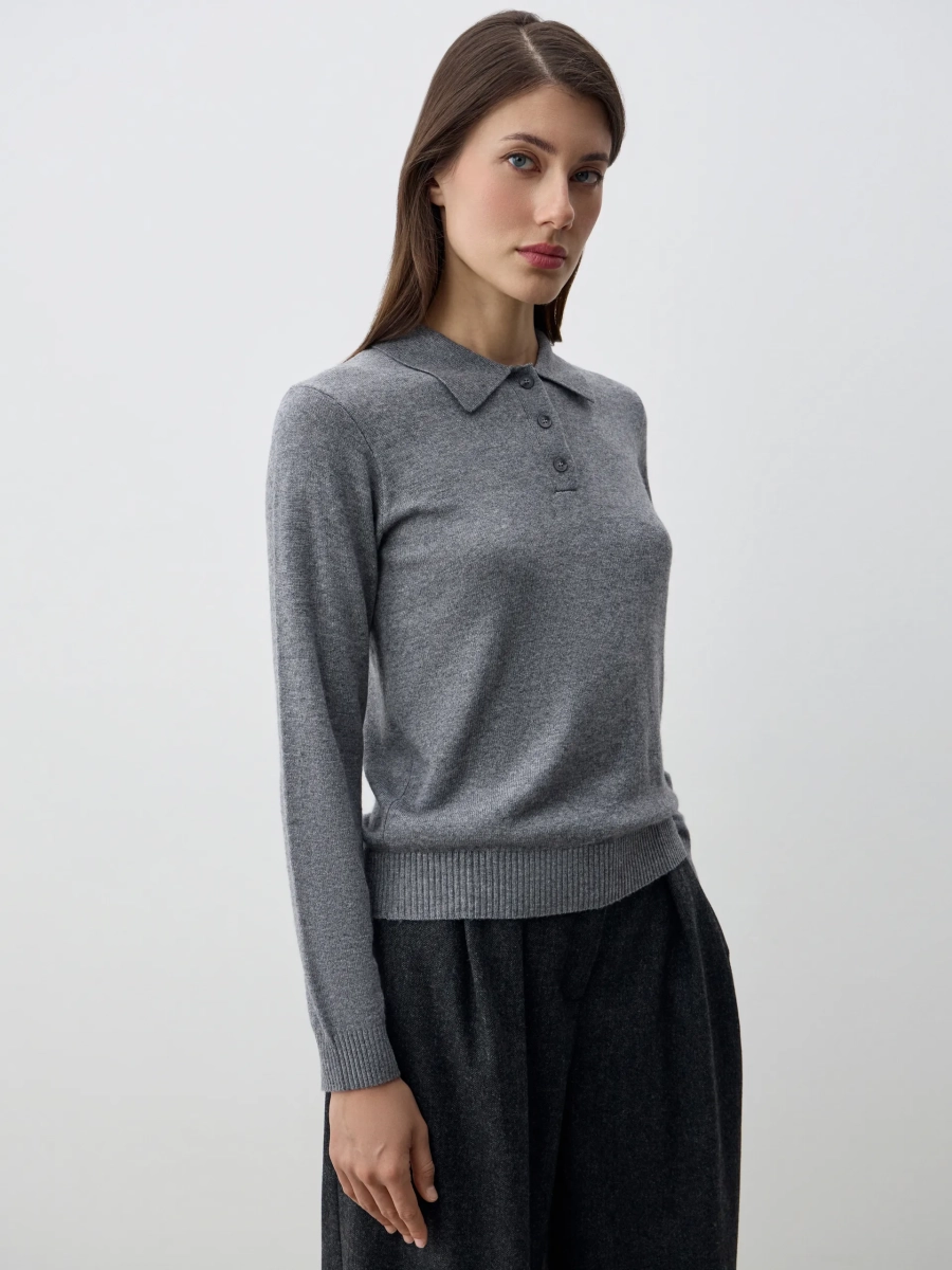 Джемпер-поло PERSIA ANNA PEKUN, цвет: серый, 40.2517.800 купить онлайн