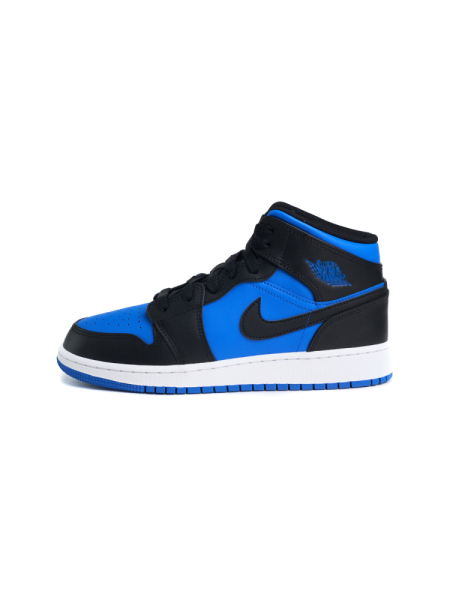 Кроссовки подростковые Jordan 1 Mid "Black Royal Blue" GS NKDADDYS SNEAKERS, цвет: синий DQ8423-042 купить онлайн