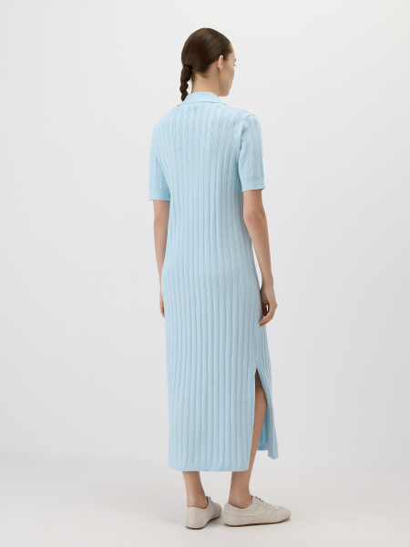 Платье с воротником-поло Conso, цвет: голубой, KDL 260731 - голубой купить онлайн
