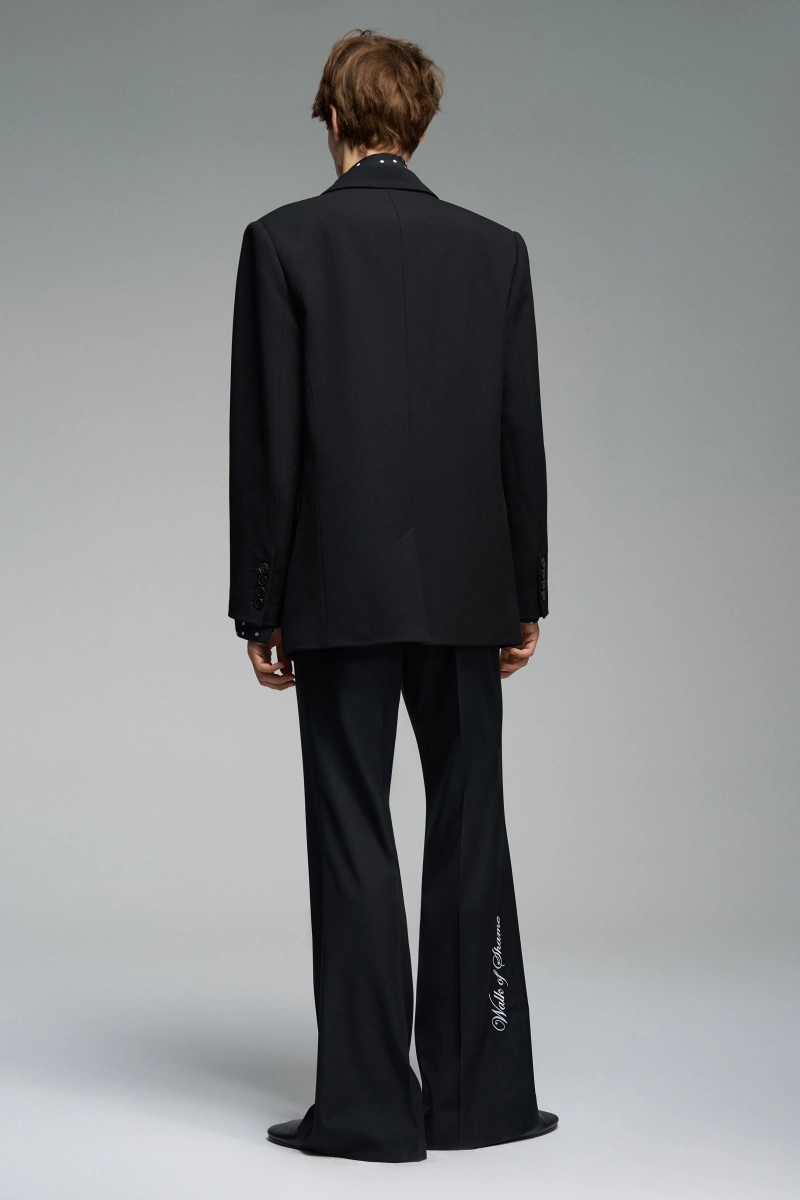 Однобортный пиджак из костюмной ткани WALK OF SHAME, цвет: Черный, JT045/FW2526 купить онлайн