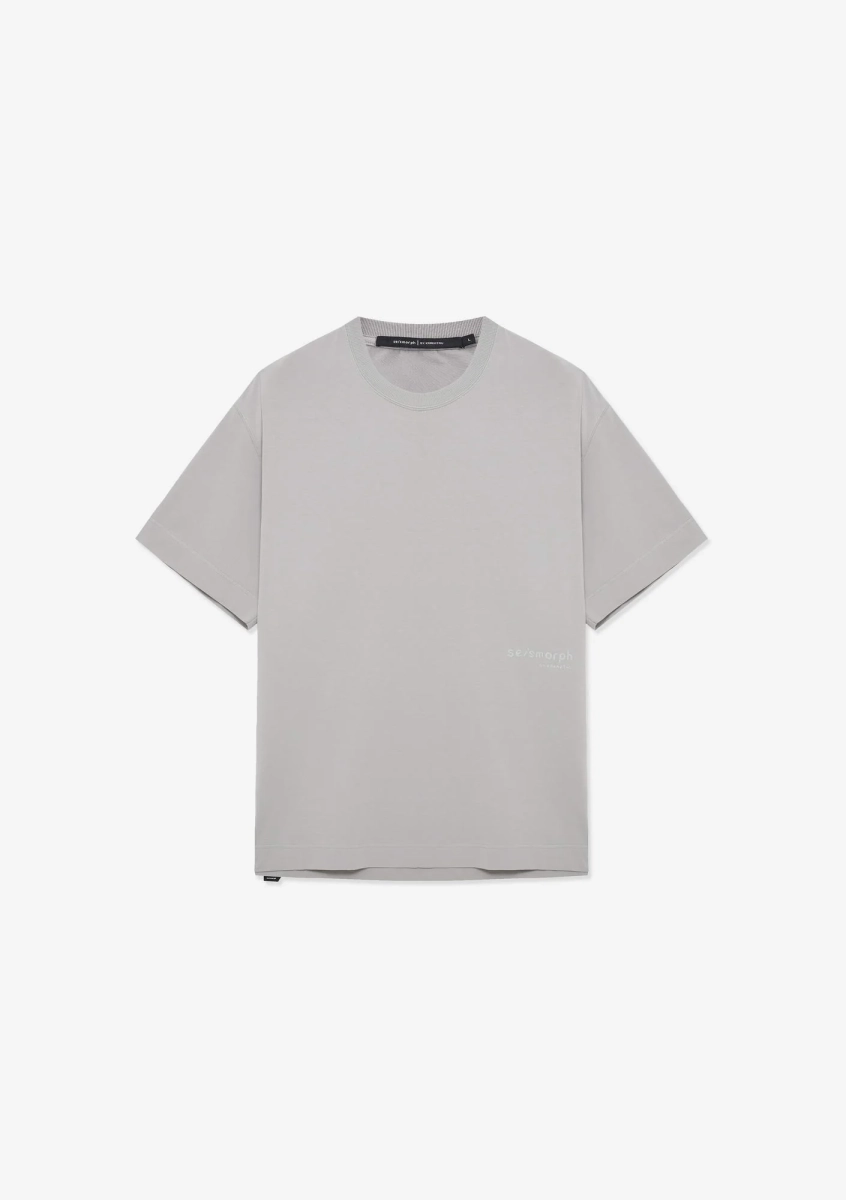 Футболка с рукописным тональным логотипом KRAKATAU, цвет: Светло-серый, Tm141-3 купить онлайн