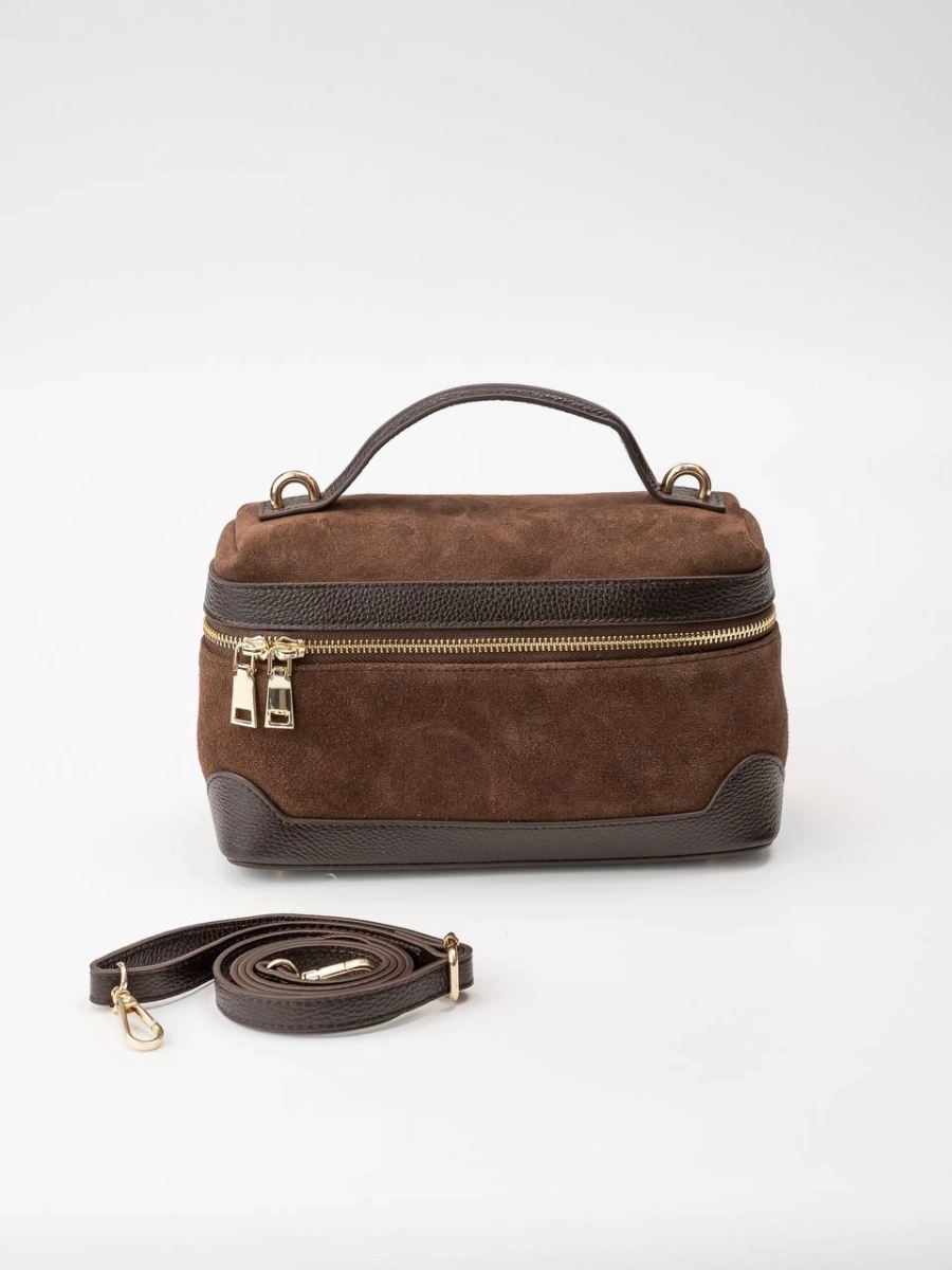 Сумка Дженна LUNAVERA, цвет: шоколадная замша J-704-PHR 6974 купить онлайн