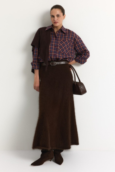 Юбка из смесовой ангорской шерсти