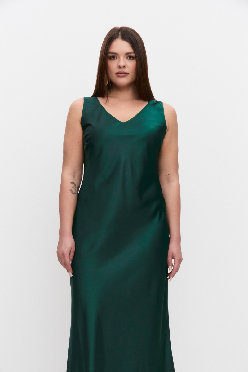 Платье-комбинация на широких бретелях 4forms, цвет: изумруд, 68042 купить онлайн