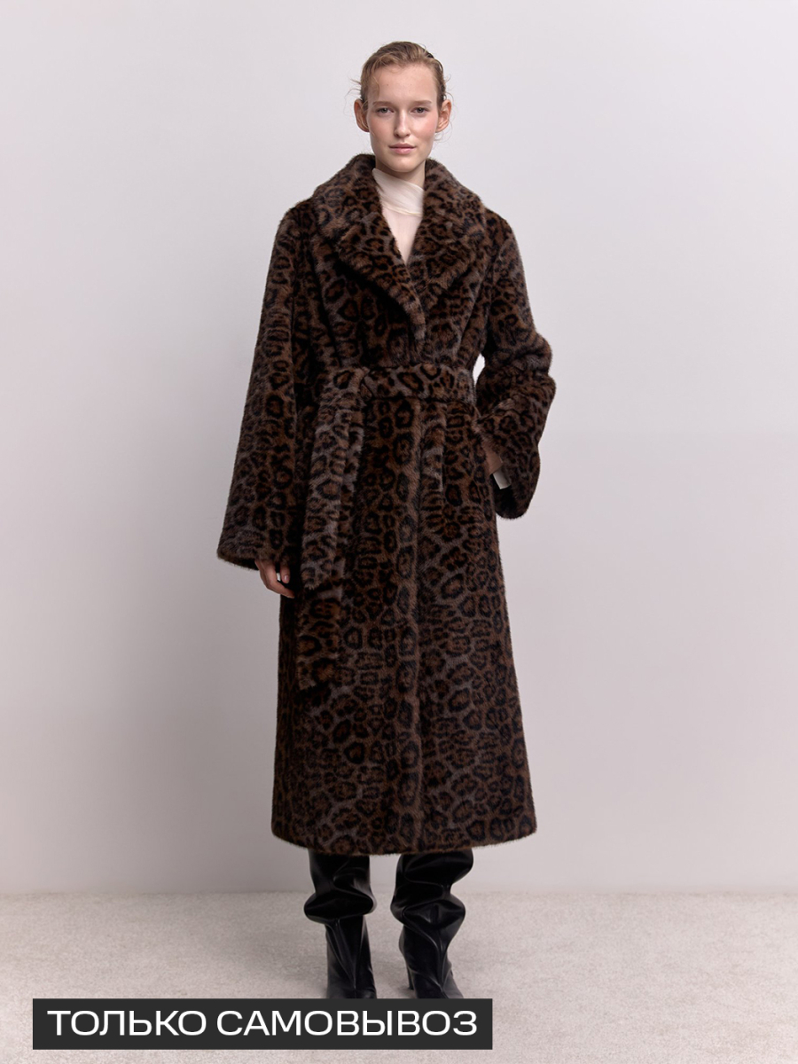 Экошуба с английским воротником под норку