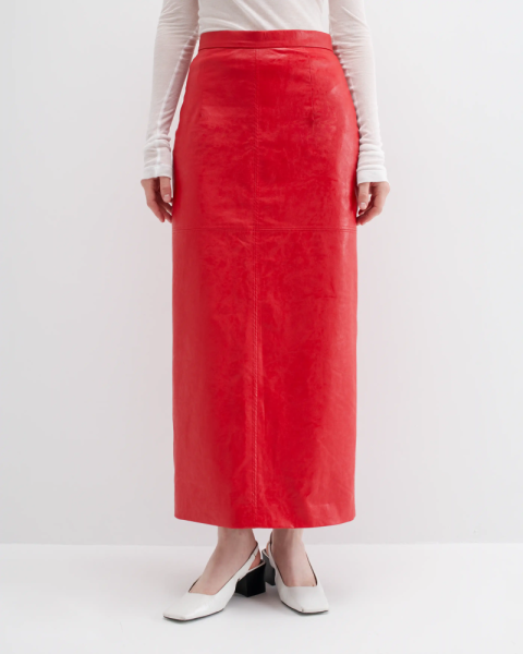 Юбка из экокожи