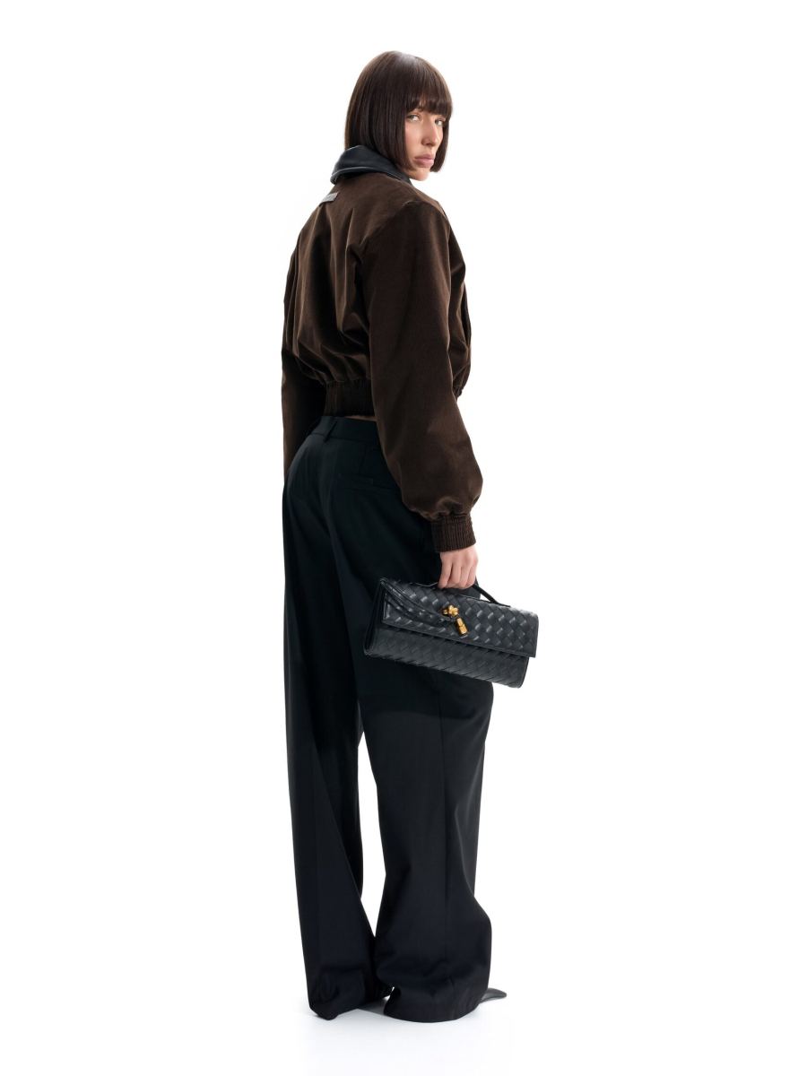 Бомбер из вельвета ANOTHER SELECT, цвет: коричневый, 00181 купить онлайн