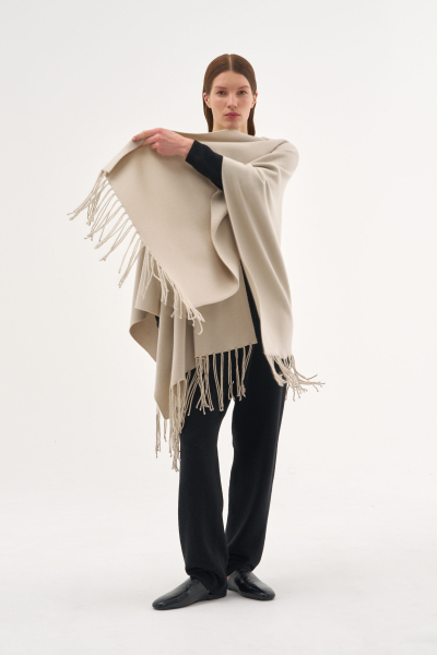 Пончо с капюшоном Mankova, цвет: жемчужный, SS25-009 купить онлайн