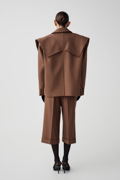 Кюлоты из шерсти Shtripling, цвет: коричневый, SHPNT008BRN купить онлайн