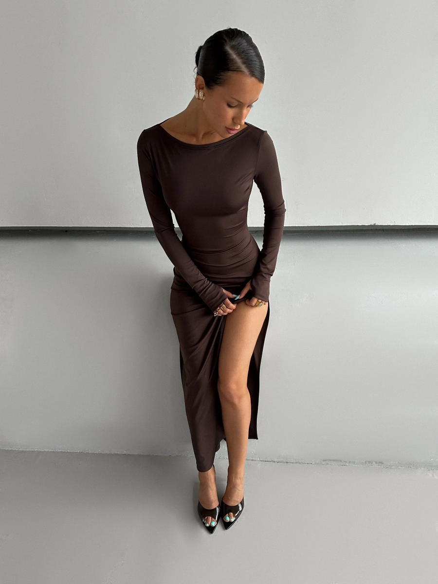 Платье "SHAPE" MIARTLAND, цвет: коричневый, НФ-00000126 купить онлайн