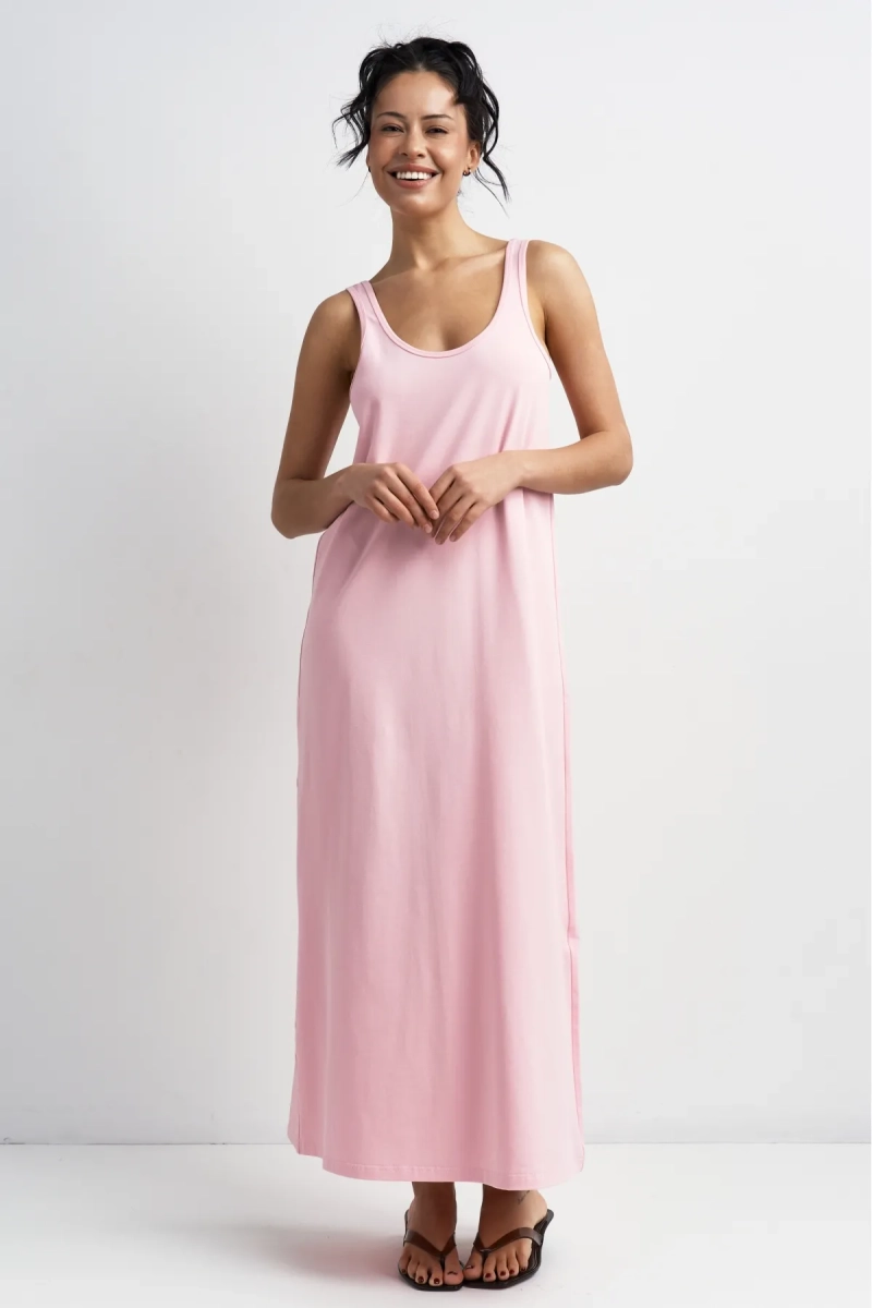 Платье-майка из кулирки Erist store, цвет: розовый,  купить онлайн