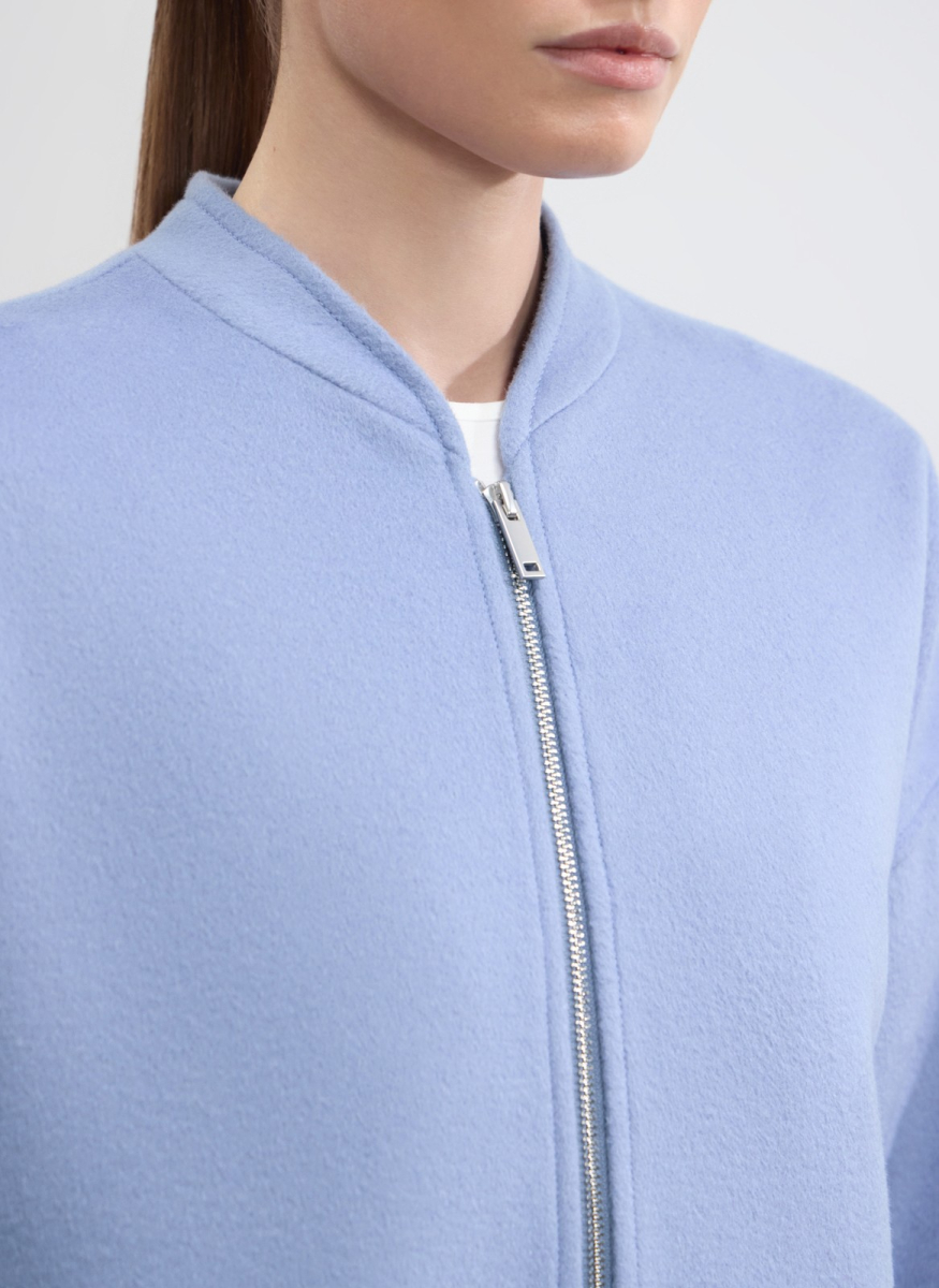 Бомбер из пальтовой ткани ALL WE NEED, цвет: голубой, 2602W5322-17 купить онлайн