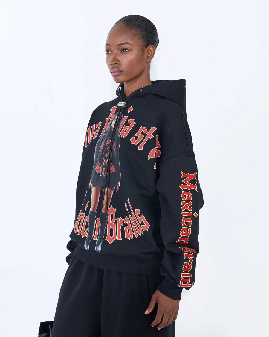 Худи MEXICAN BRAIDS BLACK ASIA ST 71, цвет: Черный, Ast71.hood-braid-black купить онлайн