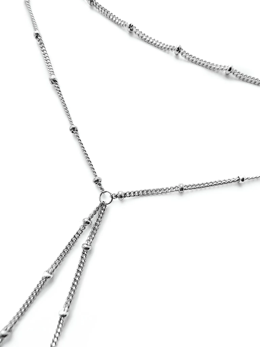 Серебряный браслет-слейв на цепочке «Точка за точкой» SBLESKOM, цвет: серебро, 12154 купить онлайн