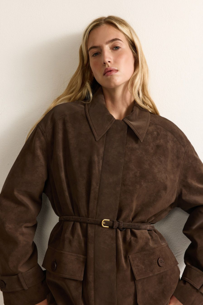 Куртка из смесового хлопка TOPTOP, цвет: коричневый, TTS.040.17506.700 купить онлайн