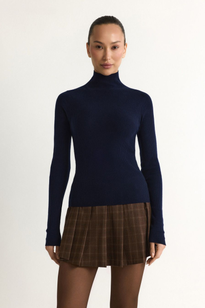 Водолазка с добавлением шерсти и кашемира TOPTOP, цвет: синий, TTS.052.14204.621 купить онлайн