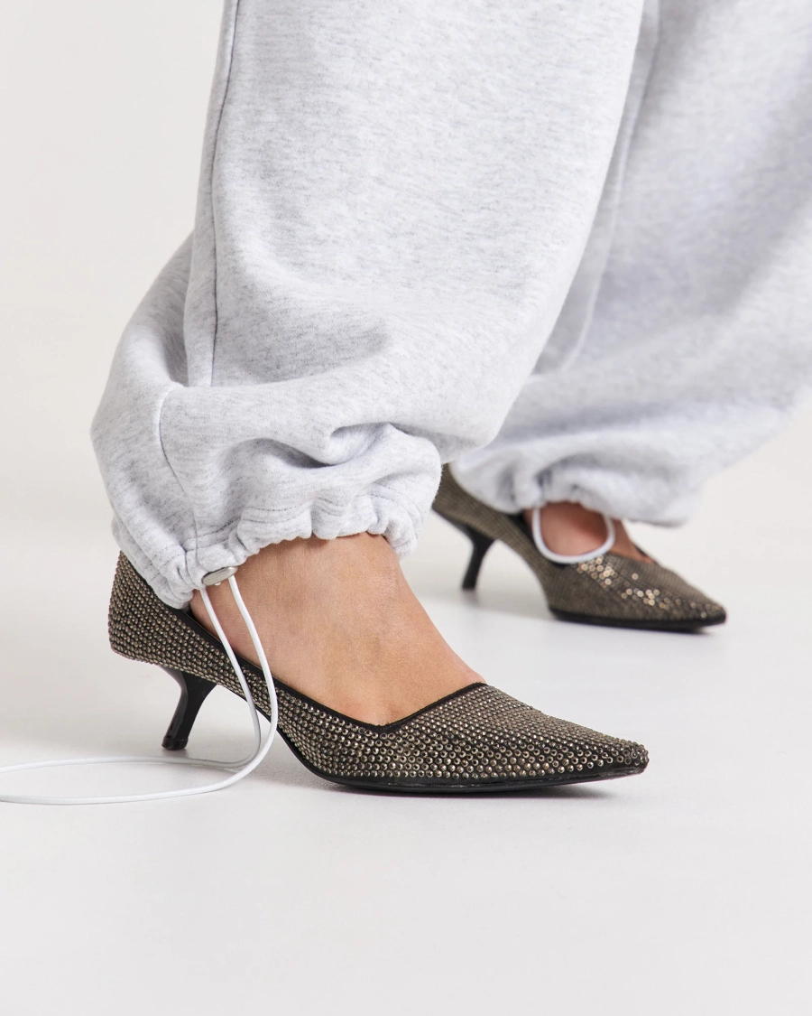 Брюки с эффектом велюра LIGHT GRAY Anmuse, цвет: Светло-серый,  купить онлайн