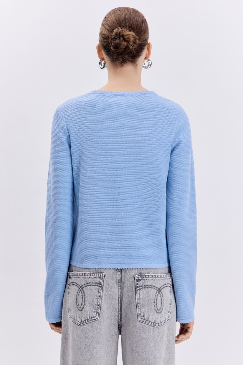 Кардиган из 100% хлопка TOPTOP, цвет: голубой TT.060.17212.600 |новая коллекция купить онлайн