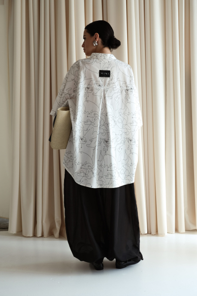 Рубашка oversize COS MINI, цвет: белый,  купить онлайн
