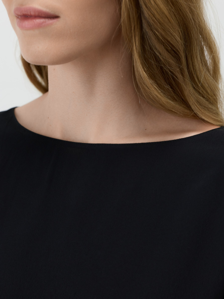 Блуза из крепа Conso, цвет: Черный, PR 260420 - черный купить онлайн