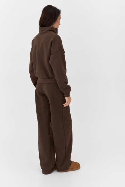 Толстовка на молнии утепленная Ricoco, цвет: шоколадный, 6097/1 купить онлайн