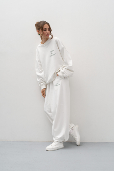 Брюки широкие TRES, цвет: молочный, НФ-00000441 купить онлайн