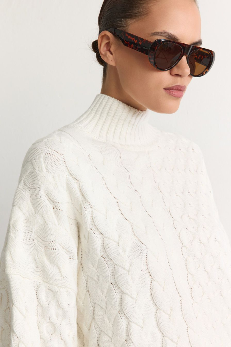 Свитер из смесового хлопка TOPTOP, цвет: молочный, TT.050.18252.120 купить онлайн