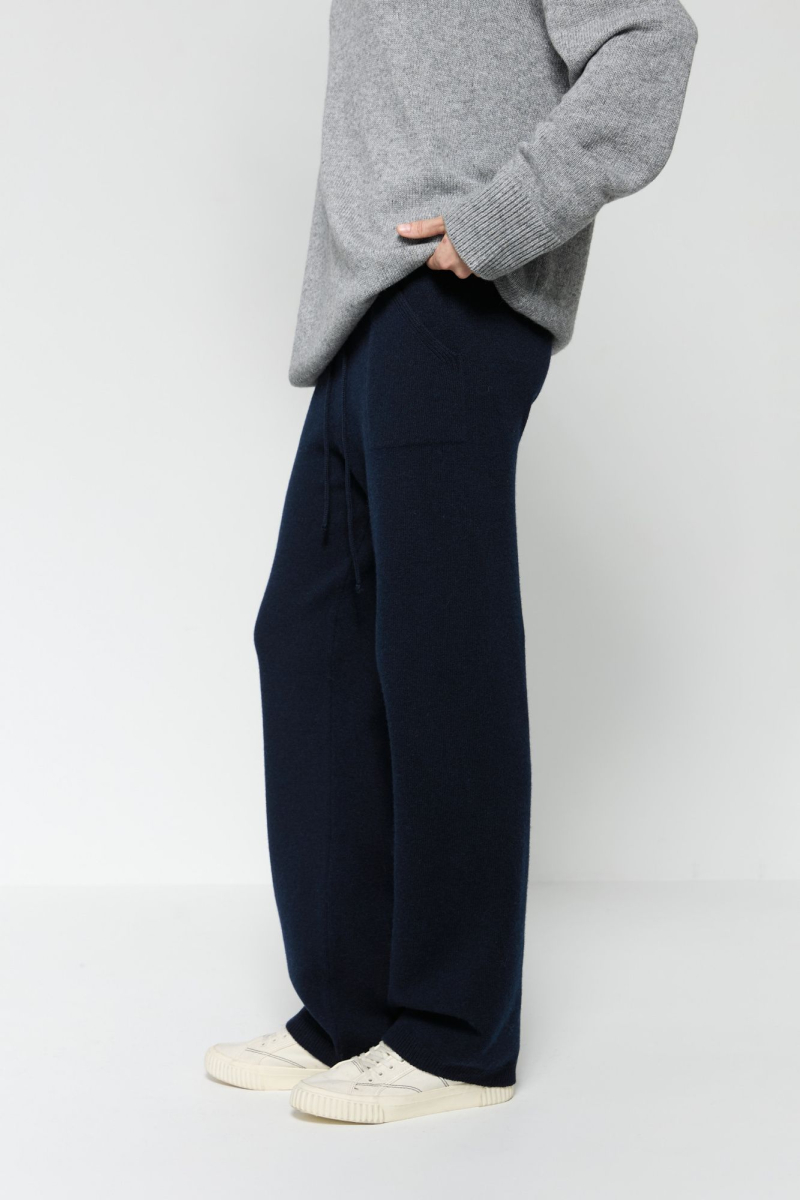 Брюки из смесового кашемира AROUND, цвет: темно-синий, 2811_37C22 купить онлайн