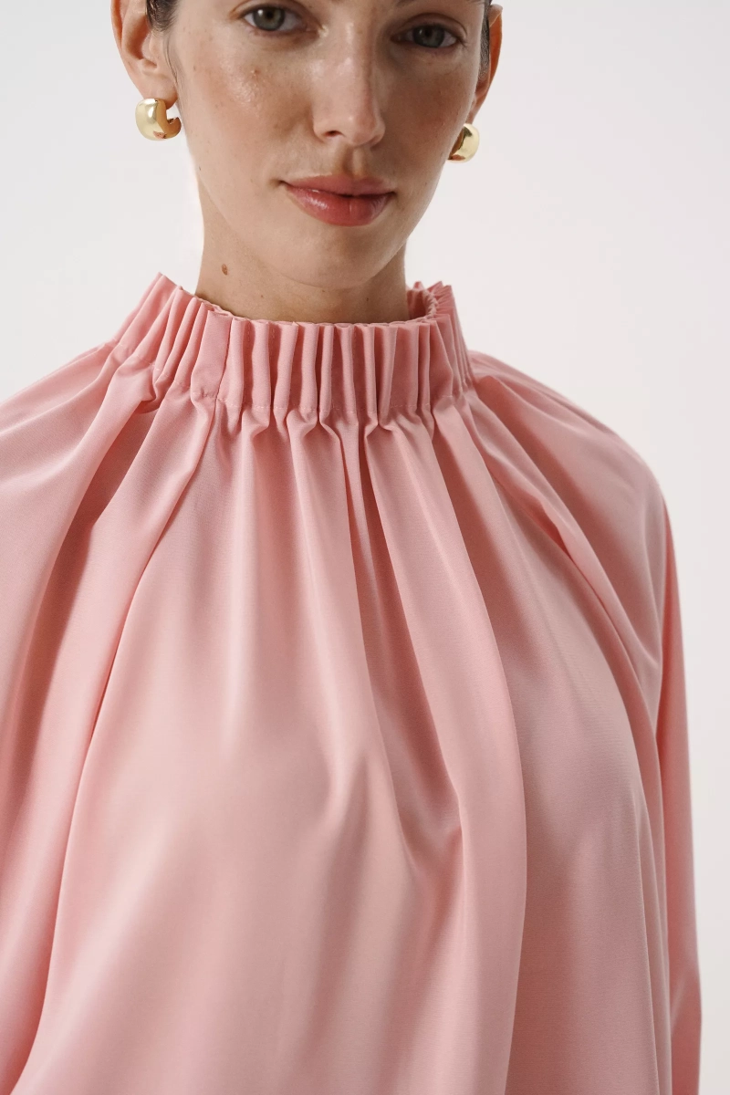 Блуза из шифона Charmstore, цвет: розовый коралл, 102-63361-1009 купить онлайн