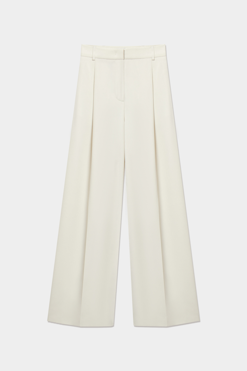 Брюки из костюмной ткани со складками