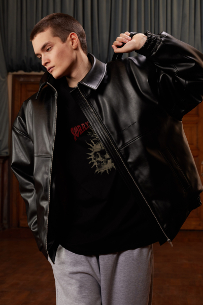 Куртка LEATHER JACKET SORRY, I’M NOT, цвет: Черный, RRBkuIvBj4C-Lg1vbCCir1 купить онлайн