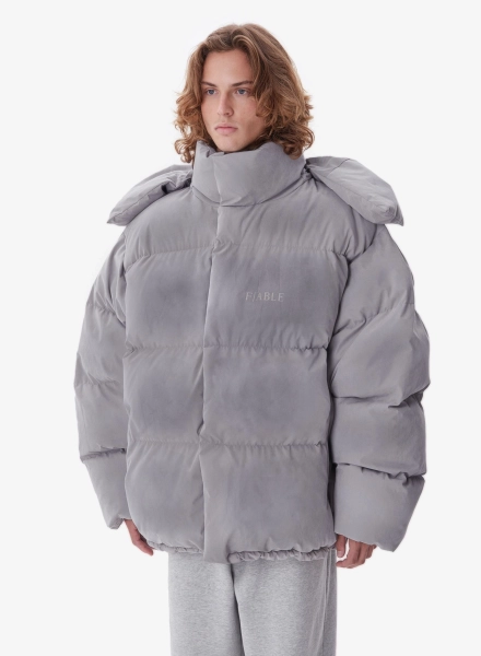Пуховик DESTRESSED FABLE, цвет: серый, PFFR-FBL-DSTRSD-GR купить онлайн