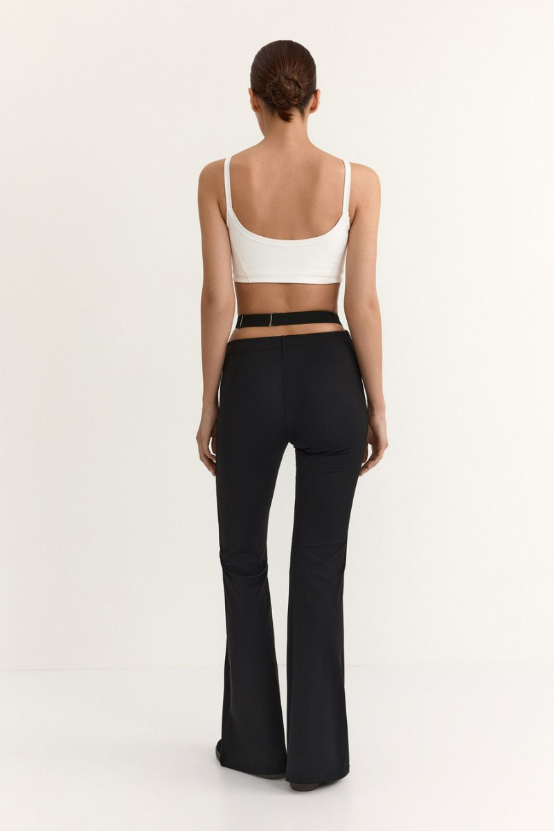 Брюки-клеш с вырезом на поясе TOPTOP, цвет: Черный, TT.905.16722.900 купить онлайн