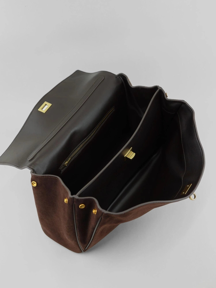 Сумка SANDRA MEDIUM brand salad, цвет: suede brown J-704-PHR 6943 купить онлайн