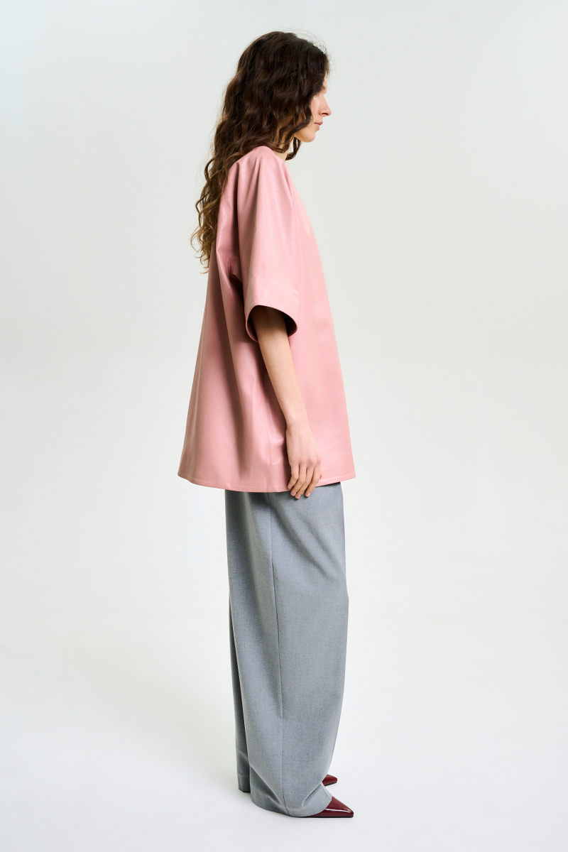 Футболка из экокожи LIGHT PINK Label .B, цвет: LIGHT PINK, Tp.04.5.4136.0225LP купить онлайн
