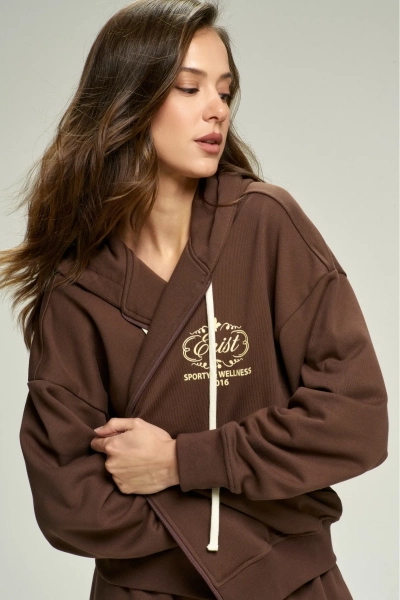 Худи ZIP Wellness Brown Erist store, цвет: коричневый, НФ-00002813 купить онлайн