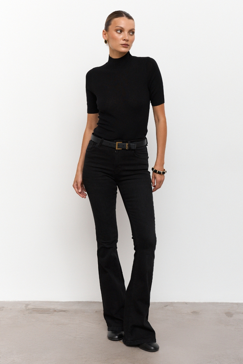 Джинсы расклешенные с лайкрой Ricoco, цвет: серый, 6067/2 купить онлайн