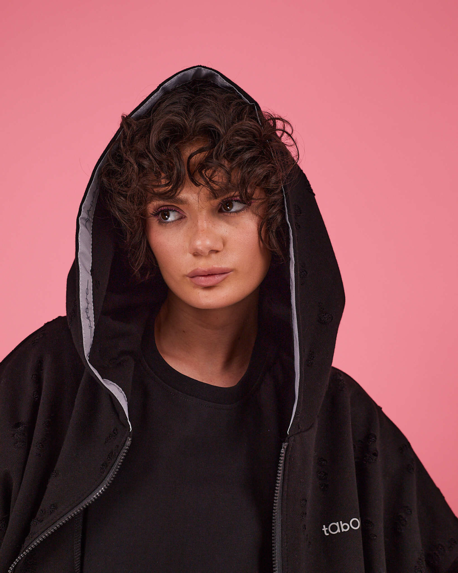 Табуха на молнии рванка TABOO, цвет: Черный, Tz18 купить онлайн