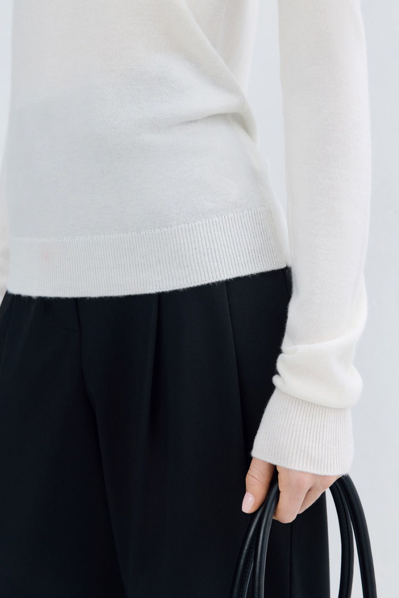 Водолазка с добавлением шерсти и кашемира TOPTOP, цвет: молочный, TTS.052.15462.120 купить онлайн